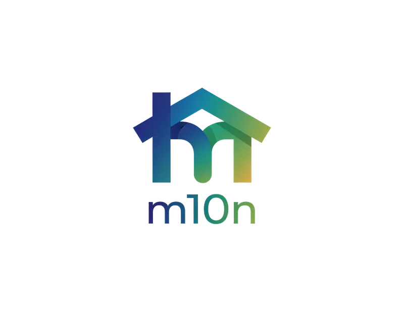 A logo for m10n in gradient professional style wit...