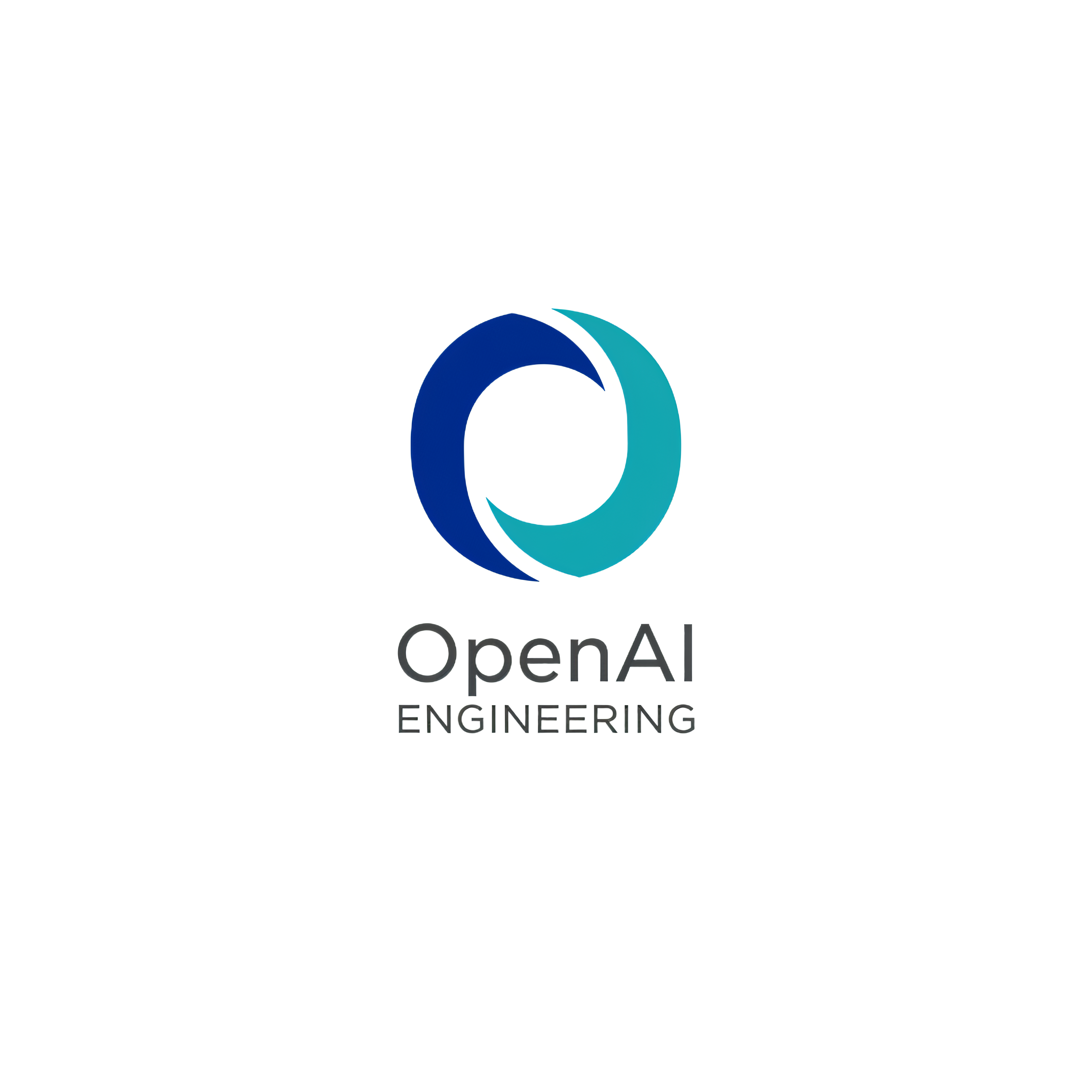 A OpenAI logo for the engineering team in modern minimalist style with clea...