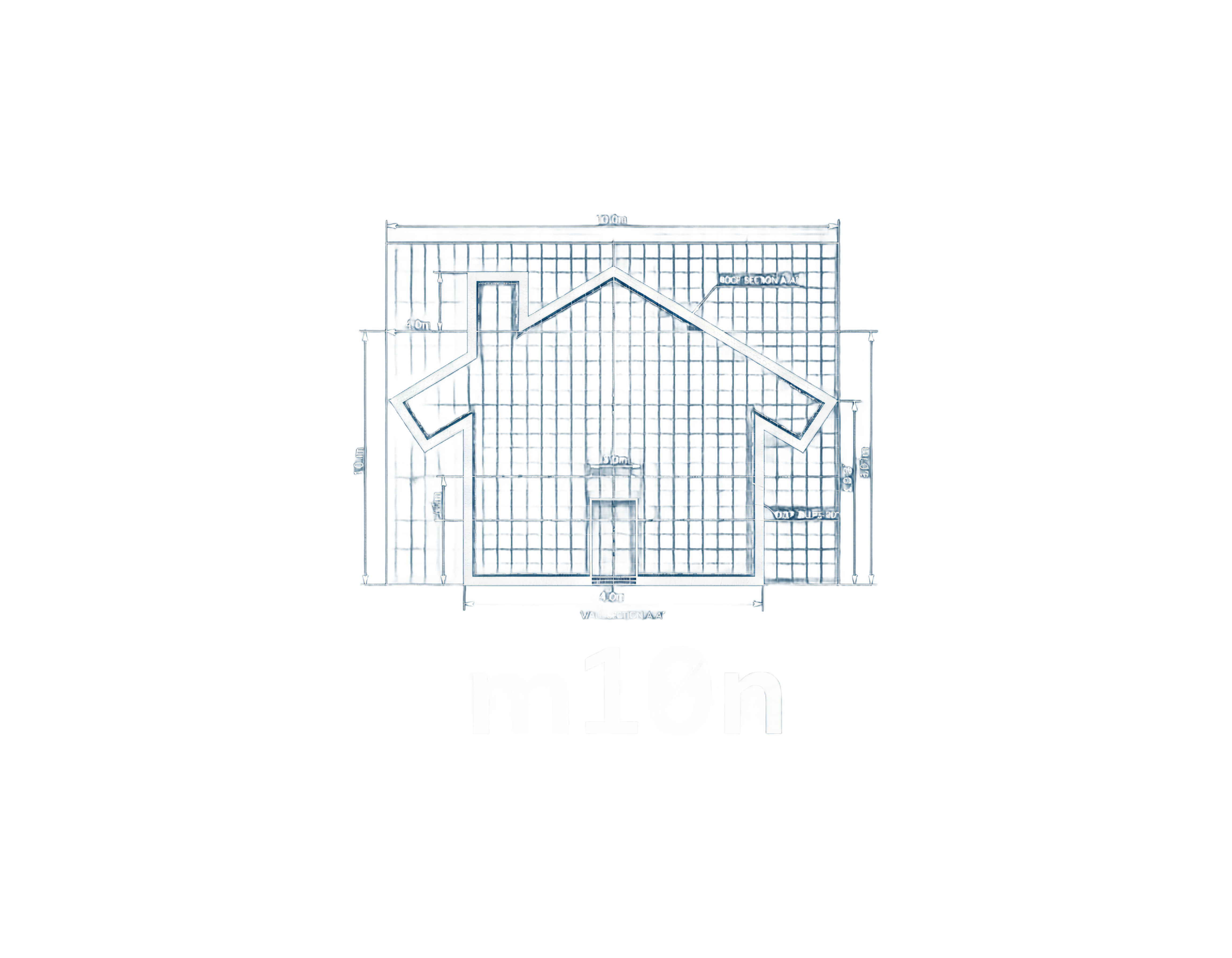 A logo for m10n as an engineering blueprint schema...